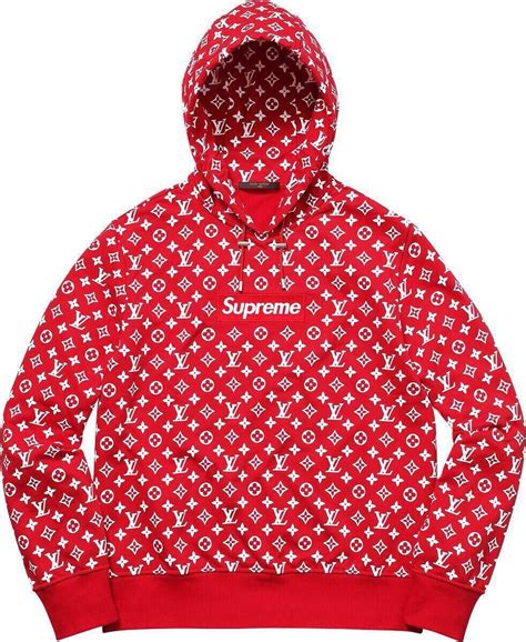 supreme lv red hoodir|supreme louis vuitton hoodie neymar.